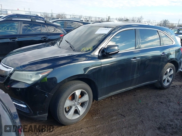 2014 Acura MDX with VIN 5FRYD3H21EB004595, listed as a IAAI auction lot 41653065 with 184,289 mi miles. Bid and sale history available at carsss.com. Image 17.