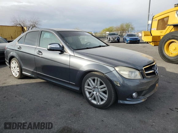 2009 Mercedes-Benz C 300 Sport with VIN WDDGF54XX9R062859, listed as a Copart auction lot 51638665 with 132,065 mi miles and Salvage Title. Bid and sale history available at DreamBid. Image 4.
