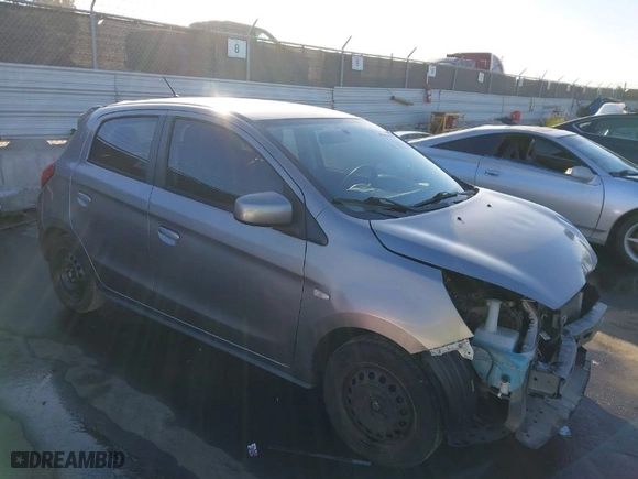 2015 Mitsubishi Mirage DE with VIN ML32A3HJ0FH044355, listed as a IAAI auction lot 41410003 with 74,800 mi miles. Bid and sale history available at carsss.com. Image 1.