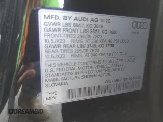 2021 Audi RS Q8 z VIN WU1ARBF15MD014208, wystawiony jako Copart lot #74697044 z przebiegiem 6665 mil mil oraz Tytuł czysty. Historia ofert i sprzedaży dostępna na DreamBid. Obrazek 13.