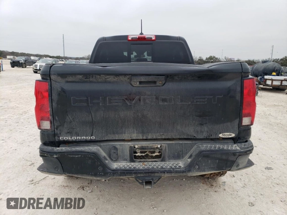 2023 Chevrolet Colorado 4WD Trail Boss with VIN 1GCPTEEK0P1205948, listed as a Copart auction lot 46364505 with 22,048 mi miles and Salvage Title. Bid and sale history available at carsss.com. Image 6.