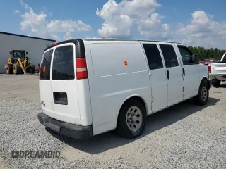 2013 Chevrolet Express Cargo Van with VIN 1GCSGAFX0D1119889, listed as a Copart auction lot 68985114 with 341,315 mi miles and Salvage Title. Bid and sale history available at carsss.com. Image 3.