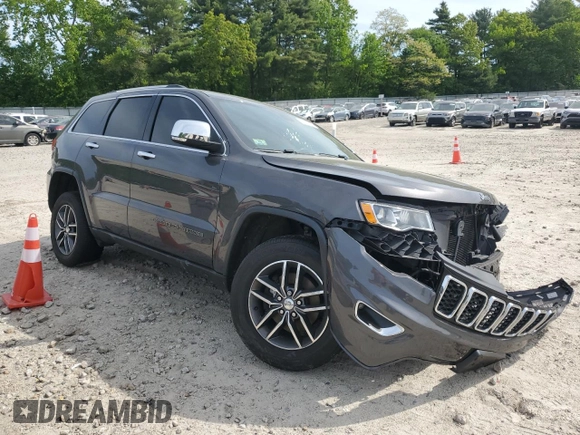 2017 Jeep Grand Cherokee Limited with VIN 1C4RJFBG5HC787443, listed as a Copart auction lot 57476865 with 80,075 mi miles and Salvage title. Bid and sale history available at DreamBid. Image 4.