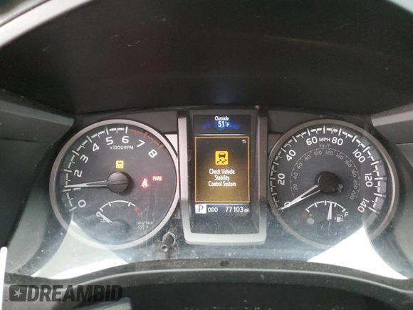 2017 Toyota Tacoma SR5 with VIN 3TMCZ5AN2HM063152, listed as a Copart auction lot 43630775 with 77,103 mi miles and Salvage Title. Bid and sale history available at DreamBid. Image 9.