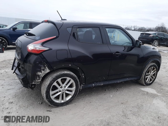 2015 Nissan Juke S with VIN JN8AF5MV9FT559032, listed as a Copart auction lot 41798855 with 85,026 mi miles and Salvage Title. Bid and sale history available at carsss.com. Image 3.