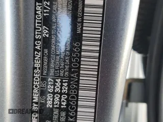 2022 Mercedes-Benz S-Class S 500 with VIN W1K6G6DB9NA105566, listed as a Copart auction lot 82774304 with 13,827 mi miles and Salvage Title. Bid and sale history available at carsss.com. Image 12.