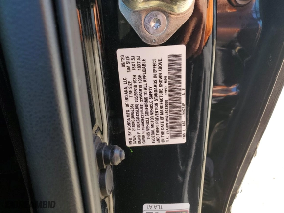 2020 Honda CR-V EX with VIN 7FARW1H52LE023088, listed as a Copart auction lot 88283395 with 64,865 mi miles and Salvage Title. Bid and sale history available at carsss.com. Image 13.