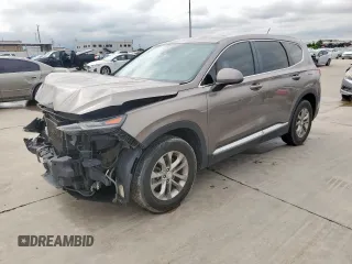 2019 Hyundai Santa Fe SE z VIN 5NMS2CAD9KH012754, wystawiony jako Copart lot #56069195 z przebiegiem 75 896 mil mil oraz Szkoda całkowita • Salvage title. Historia ofert i sprzedaży dostępna na DreamBid. Obrazek 1.