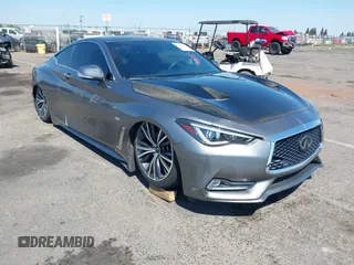 2020 Infiniti Q60 Luxe with VIN JN1EV7EK8LM340216, listed as a IAAI auction lot 42700925 with 46,147 mi miles and . Bid and sale history available at DreamBid. Image 1.