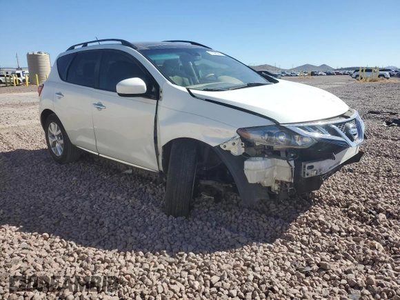 2013 Nissan Murano SL with VIN JN8AZ1MW9DW314011, listed as a Copart auction lot 71598644 with 127,370 mi miles and Salvage Title. Bid and sale history available at carsss.com. Image 4.