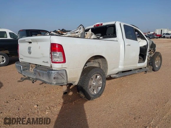 2022 Ram 2500 Big Horn with VIN 3C6UR5DJXNG280334, listed as a IAAI auction lot 41689834 with 1 mi miles. Bid and sale history available at carsss.com. Image 4.