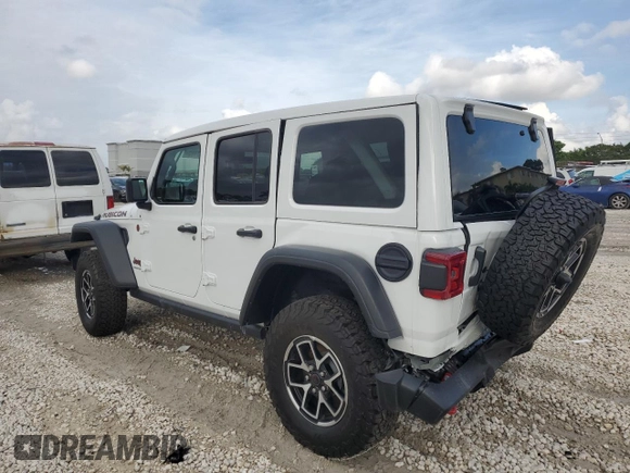 2024 Jeep Wrangler Rubicon with VIN 1C4PJXFG7RW247535, listed as a Copart auction lot 41755145 with 2,072 mi miles and Salvage title. Bid and sale history available at DreamBid. Image 2.