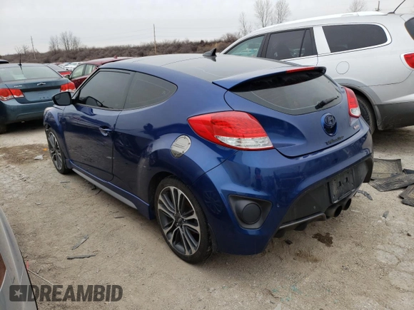 2016 Hyundai Veloster Turbo with VIN KMHTC6AE3GU276012, listed as a Copart auction lot 37892833 with 82,797 mi miles. Bid and sale history available at carsss.com. Image 2.