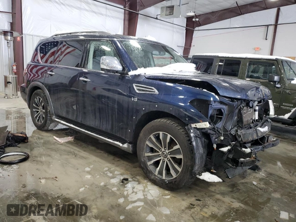 2020 Nissan Armada SL with VIN JN8AY2NC5L9621959, listed as a Copart auction lot 87372274 with 91,532 mi miles and Salvage Title. Bid and sale history available at carsss.com. Image 4.