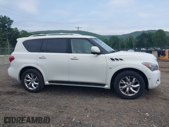 2014 Infiniti QX80 with VIN JN8AZ2NC1E9350687, listed as a IAAI auction lot 42601530 with 150,267 mi miles and . Bid and sale history available at DreamBid. Image 13.