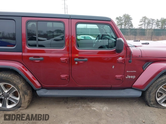 2021 Jeep Wrangler Unlimited Sahara z VIN 1C4HJXEG3MW720572, wystawiony jako IAAI lot #41899645 z przebiegiem 43 097 mil mil oraz . Historia ofert i sprzedaży dostępna na DreamBid. Obrazek 13.