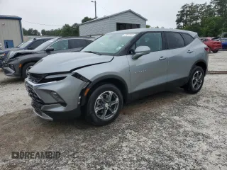 2025 Chevrolet Blazer LT z VIN 3GNKBCR44SS141747, wystawiony jako Copart lot #58720325 z przebiegiem 17 279 mil mil oraz Czysty tytuł • Clean title. Historia ofert i sprzedaży dostępna na DreamBid. Obrazek 1.
