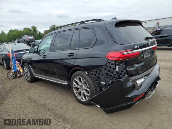 2022 BMW X7 xDrive40i z VIN 5UXCW2C03N9M08416, wystawiony jako Copart lot #57808645 z przebiegiem 38 424 mil mil oraz Szkoda całkowita • Salvage title. Historia ofert i sprzedaży dostępna na DreamBid. Obrazek 2.