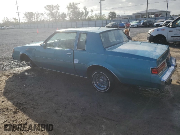 1981 Buick Regal with VIN 1G4AJ47A6BZ141222, listed as a Copart auction lot 78720344 with 64,001 mi miles and Non Repairable. Bid and sale history available at DreamBid. Image 2.