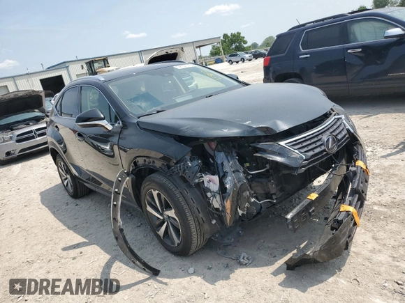 2021 Lexus NX 300h with VIN JTJGJRDZ7M2158822, listed as a Copart auction lot 59157055 with 28,314 mi miles and Salvage title. Bid and sale history available at DreamBid. Image 4.