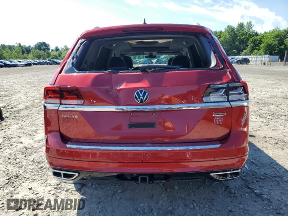 2021 Volkswagen Atlas SEL Premium R-Line with VIN 1V2FR2CA5MC537286, listed as a Copart auction lot 61811244 with 76,269 mi miles and Salvage title. Bid and sale history available at DreamBid. Image 6.
