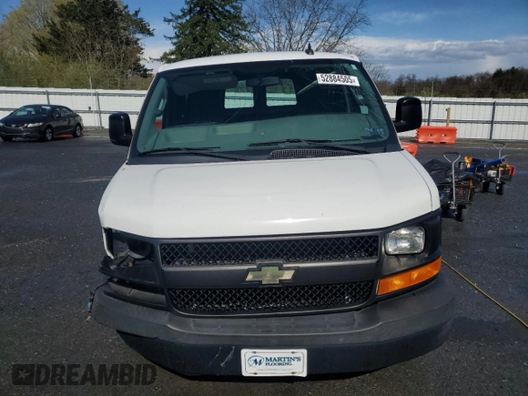 2017 Chevrolet Express Cargo with VIN 1GCWGBFF8H1109759, listed as a Copart auction lot 52884505 with 100,016 mi miles and Salvage title. Bid and sale history available at DreamBid. Image 5.