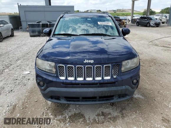 2014 Jeep Compass Latitude with VIN 1C4NJCEB5ED692156, listed as a Copart auction lot 53433385 with 124,348 mi miles and Salvage Title. Bid and sale history available at carsss.com. Image 5.