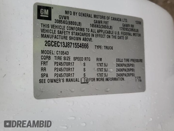 2007 Chevrolet Silverado 1500 Work Truck with VIN 2GCEC13J871554666, listed as a Copart auction lot 48214405 with 286,120 mi miles and Clean Title. Bid and sale history available at DreamBid. Image 14.