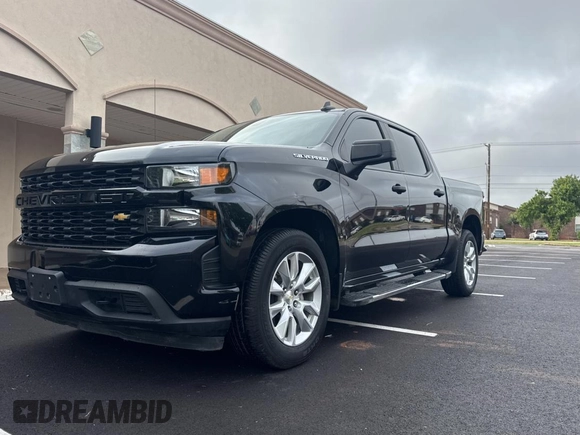 2021 Chevrolet Silverado 1500 Custom with VIN 1GCPWBEK2MZ192560, listed as a Copart auction lot 54977825 with 110,424 mi miles and Clean Title. Bid and sale history available at DreamBid. Image 2.