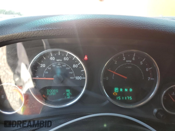 2011 Jeep Wrangler Unlimited Rubicon with VIN 1J4HA6H12BL584493, listed as a Copart auction lot 61765735 with 151,175 mi miles and Salvage title. Bid and sale history available at DreamBid. Image 9.