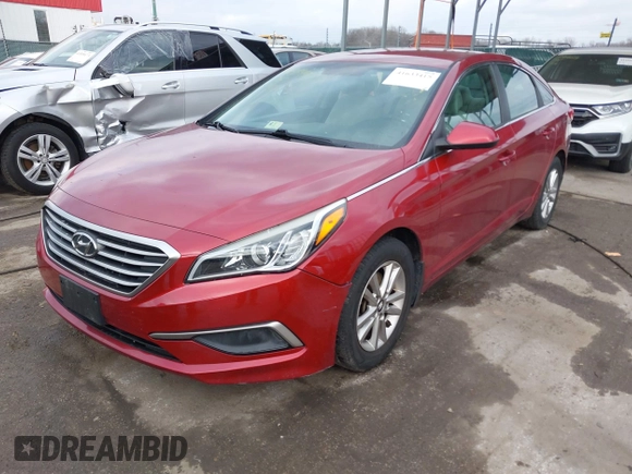 2016 Hyundai Sonata SE with VIN 5NPE24AF9GH414904, listed as a IAAI auction lot 41633415 with 107,778 mi miles and . Bid and sale history available at carsss.com. Image 19.
