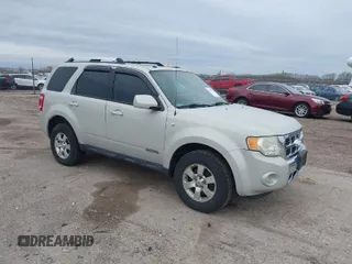 2008 Ford Escape Limited with VIN 1FMCU94108KB33023, listed as a IAAI auction lot 41956715 with 144,421 mi miles. Bid and sale history available at carsss.com. Image 1.