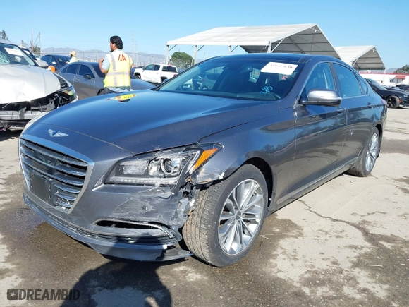 2017 Genesis G80 3.8L with VIN KMHGN4JEXHU172344, listed as a IAAI auction lot 41646630 with 113,280 mi miles. Bid and sale history available at carsss.com. Image 18.