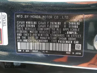 2018 Honda Clarity Touring with VIN JHMZC5F34JC002989, listed as a Copart auction lot 70275972 with 61,153 mi miles. Bid and sale history available at carsss.com. Image 14.