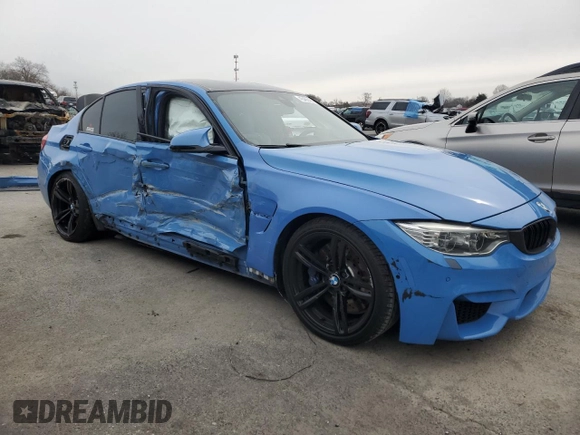 2016 BMW M3 with VIN WBS8M9C59G5D30909, listed as a Copart auction lot 45460425 with Not provided miles and Salvage title. Bid and sale history available at DreamBid. Image 4.