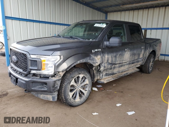 2019 Ford F-150 XL with VIN 1FTEW1E49KKF02664, listed as a Copart auction lot 46167605 with 101,759 mi miles and Salvage title. Bid and sale history available at DreamBid. Image 1.