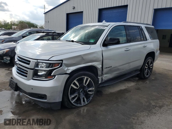 2018 Chevrolet Tahoe LT with VIN 1GNSKBKC6JR168185, listed as a Copart auction lot 55502305 with 96,905 mi miles and Salvage title. Bid and sale history available at DreamBid. Image 1.