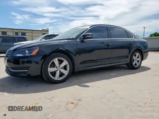 2013 Volkswagen Passat SE with VIN 1VWBH7A36DC042788, listed as a Copart auction lot 57568775 with 138,474 mi miles and Salvage title. Bid and sale history available at DreamBid. Image 1.