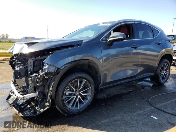 2024 Lexus NX with VIN 2T2GGCEZ7RC033708, listed as a Copart auction lot 76576974 with 9,747 mi miles and Salvage Title. Bid and sale history available at carsss.com. Image 1.