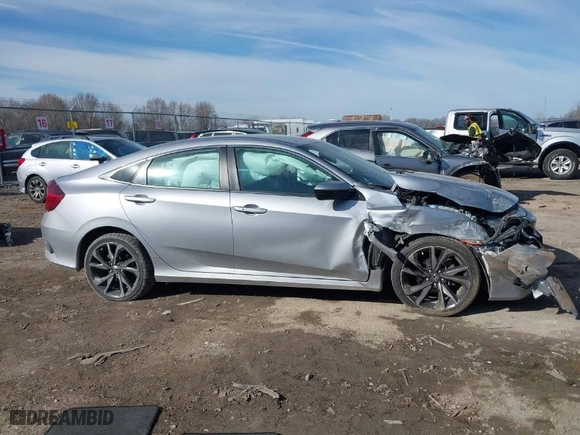2019 Honda Civic Sedan Sport with VIN 2HGFC2F83KH542347, listed as a IAAI auction lot 41831834 with 80,222 mi miles. Bid and sale history available at carsss.com. Image 14.