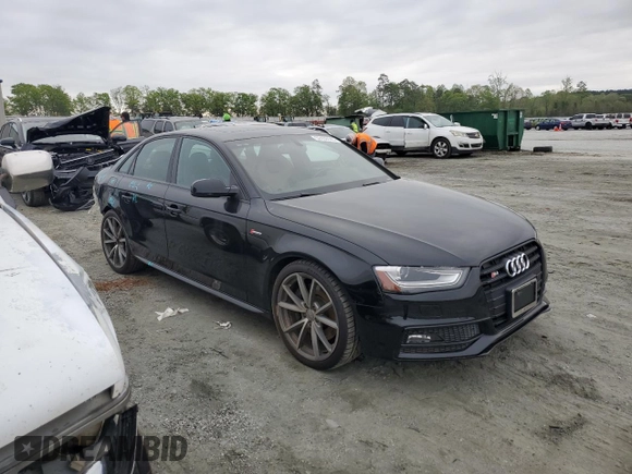 2015 Audi S4 Premium Plus with VIN WAUBGAFL8FA105073, listed as a Copart auction lot 52439145 with 88,180 mi miles and Salvage Title. Bid and sale history available at carsss.com. Image 4.