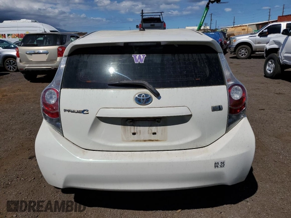 2012 Toyota Prius One with VIN JTDKDTB3XC1027761, listed as a Copart auction lot 45088405 with 95,378 mi miles and Salvage Title. Bid and sale history available at DreamBid. Image 6.