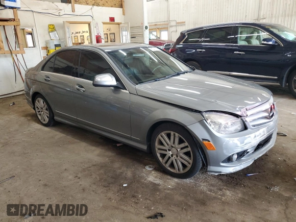 2009 Mercedes-Benz C 300 Sport with VIN WDDGF54X19F210169, listed as a Copart auction lot 61341655 with 190,275 mi miles and Salvage title. Bid and sale history available at DreamBid. Image 4.