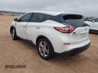 2015 Nissan Murano Platinum z VIN 5N1AZ2MG8FN248579, wystawiony jako IAAI lot #41185530 z przebiegiem 37 363 mil mil oraz . Historia ofert i sprzedaży dostępna na DreamBid. Obrazek 3.