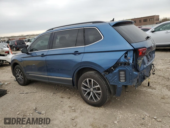 2020 Volkswagen Tiguan SE with VIN 3VV2B7AX2LM082646, listed as a Copart auction lot 51425425 with 53,110 mi miles and Salvage Title. Bid and sale history available at DreamBid. Image 2.
