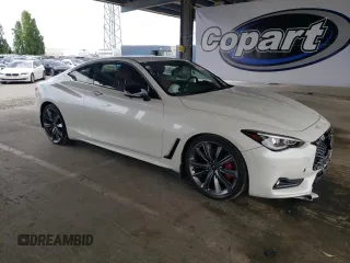 2021 Infiniti Q60 Red Sport 400 with VIN JN1FV7LK3MM530224, listed as a Copart auction lot 55362205 with 17,245 mi miles and Salvage title. Bid and sale history available at DreamBid. Image 4.