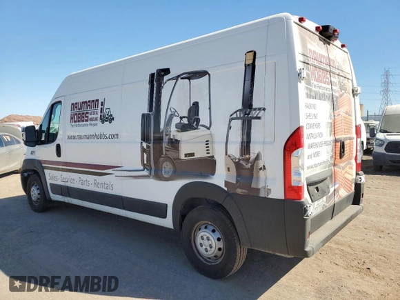 2023 Ram ProMaster Cargo with VIN 3C6LRVDG9PE578176, listed as a Copart auction lot 46613135 with 23,089 mi miles and Salvage Title. Bid and sale history available at DreamBid. Image 2.
