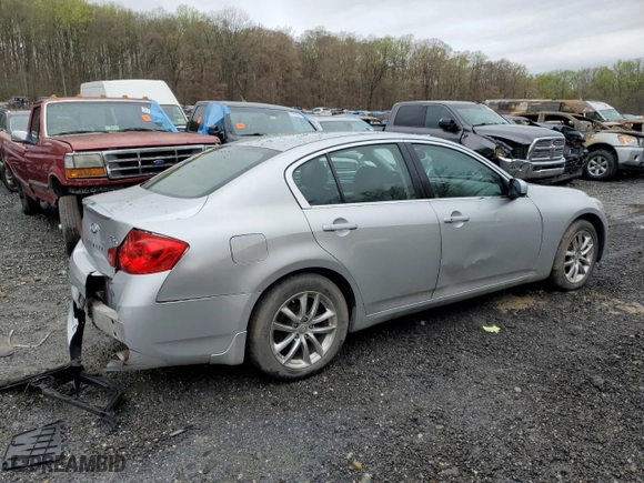 2007 Infiniti G35 Sedan G35x with VIN JNKBV61F07M802369, listed as a Copart auction lot 51782245 with 0 mi miles and Salvage Title. Bid and sale history available at carsss.com. Image 3.