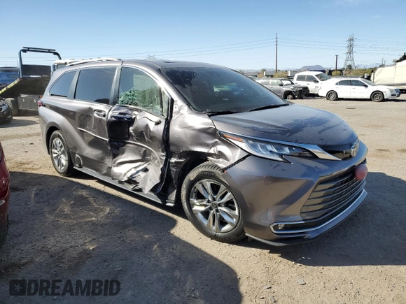 2021 Toyota Sienna Limited with VIN 5TDZRKEC0MS067714, listed as a Copart auction lot 44821915 with 53,646 mi miles and Salvage Title. Bid and sale history available at carsss.com. Image 4.