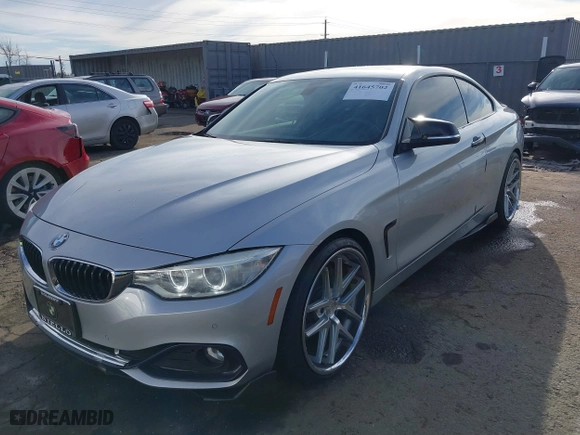 2015 BMW 4 Series 435i with VIN WBA3R1C54FK193733, listed as a IAAI auction lot 41645702 with 85,877 mi miles. Bid and sale history available at carsss.com. Image 17.